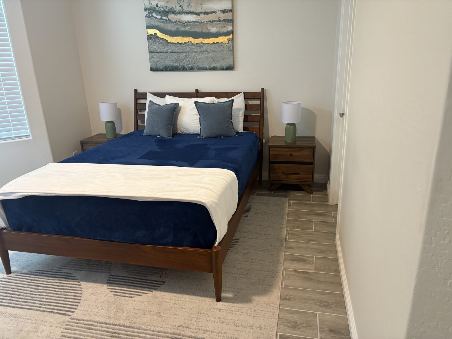 Same living space reset after a turnover clean