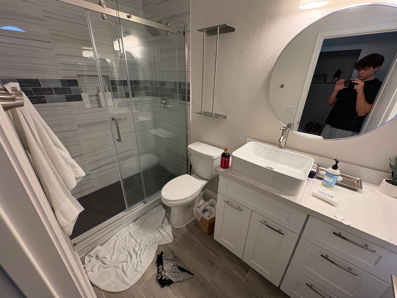 Room before a vacation rental turnover clean